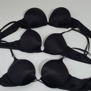 Lot of 3 black Victoria's Secret Bras 34B